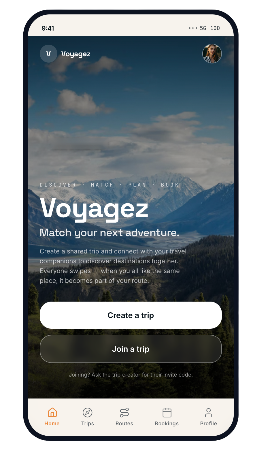 Voyagez app preview